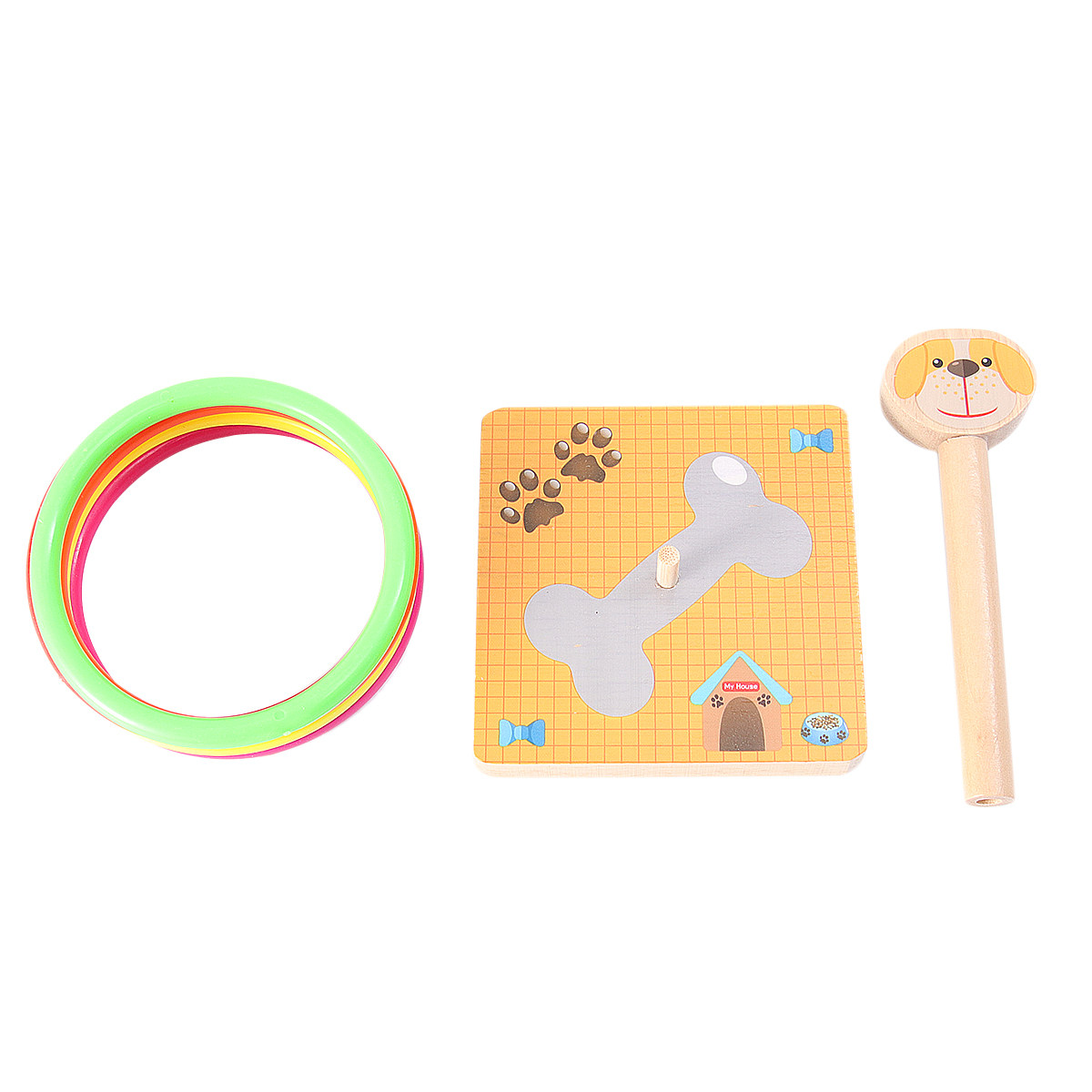 Kids Educational Game - 木製の動物モチーフのリング投げゲーム。男の子にも女の子にも。知育玩具として、運動能力や論理的思考力を養い、楽しく遊びながら成長を促します。