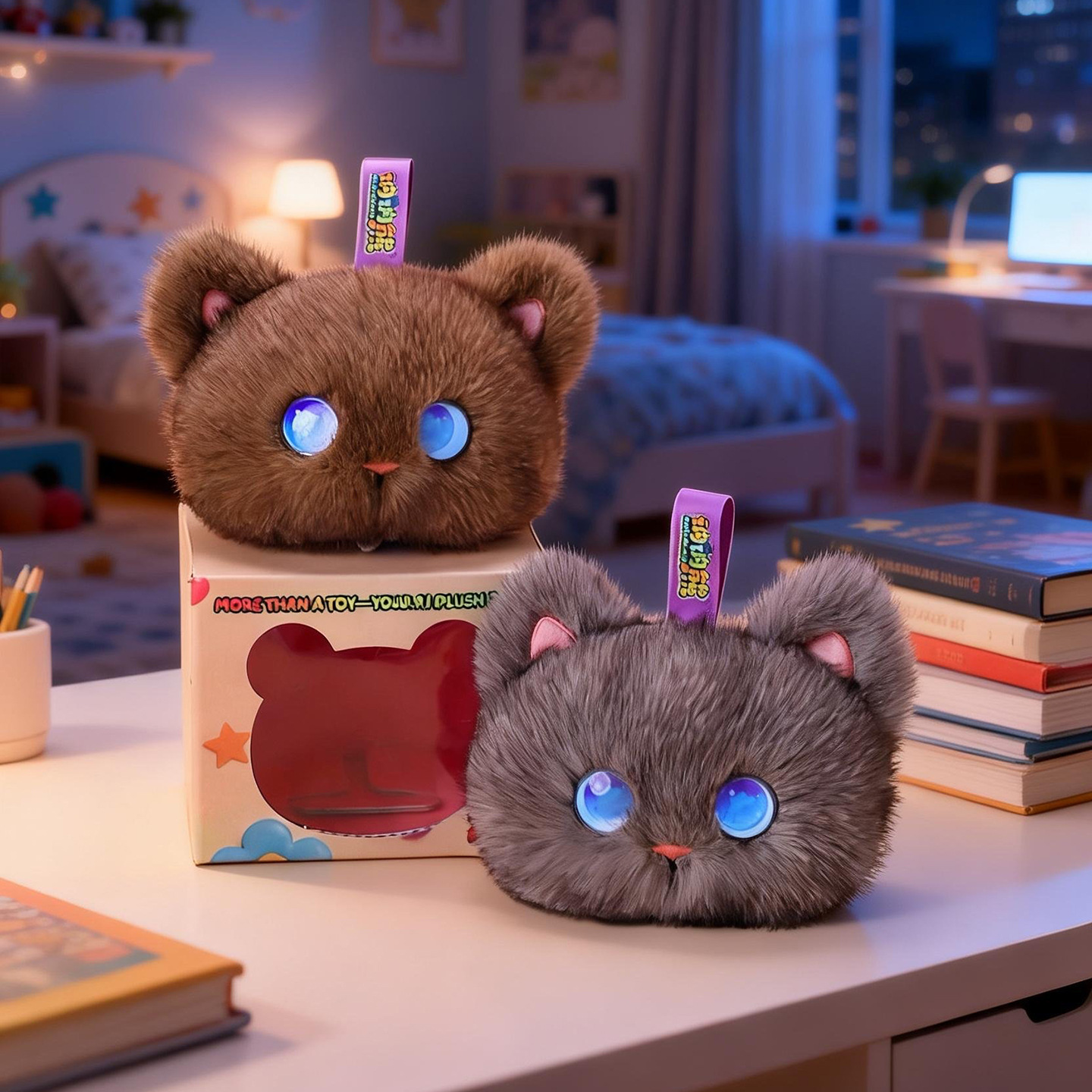 Kid Educational - トボットAIぬいぐるみ猫のおもちゃ、インタラクティブな感情的な仲間、ロボットぬいぐるみ、子供向け教育的、流行の子供用ぬいぐるみ