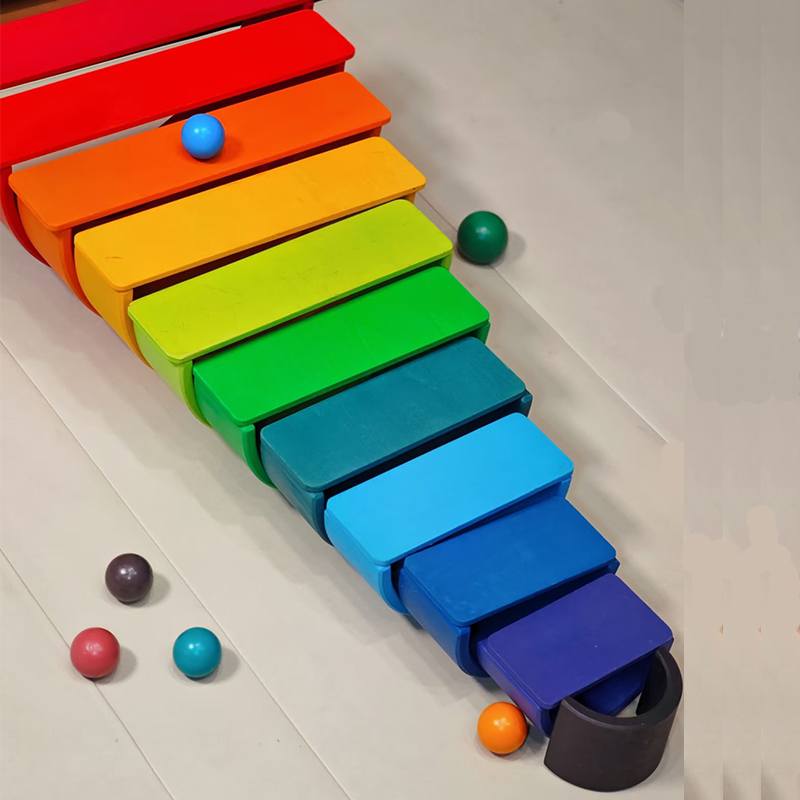 木製レインボーブロックカラフルなスタッキングビルディングブロ - Kids Education Material のレビューと価格