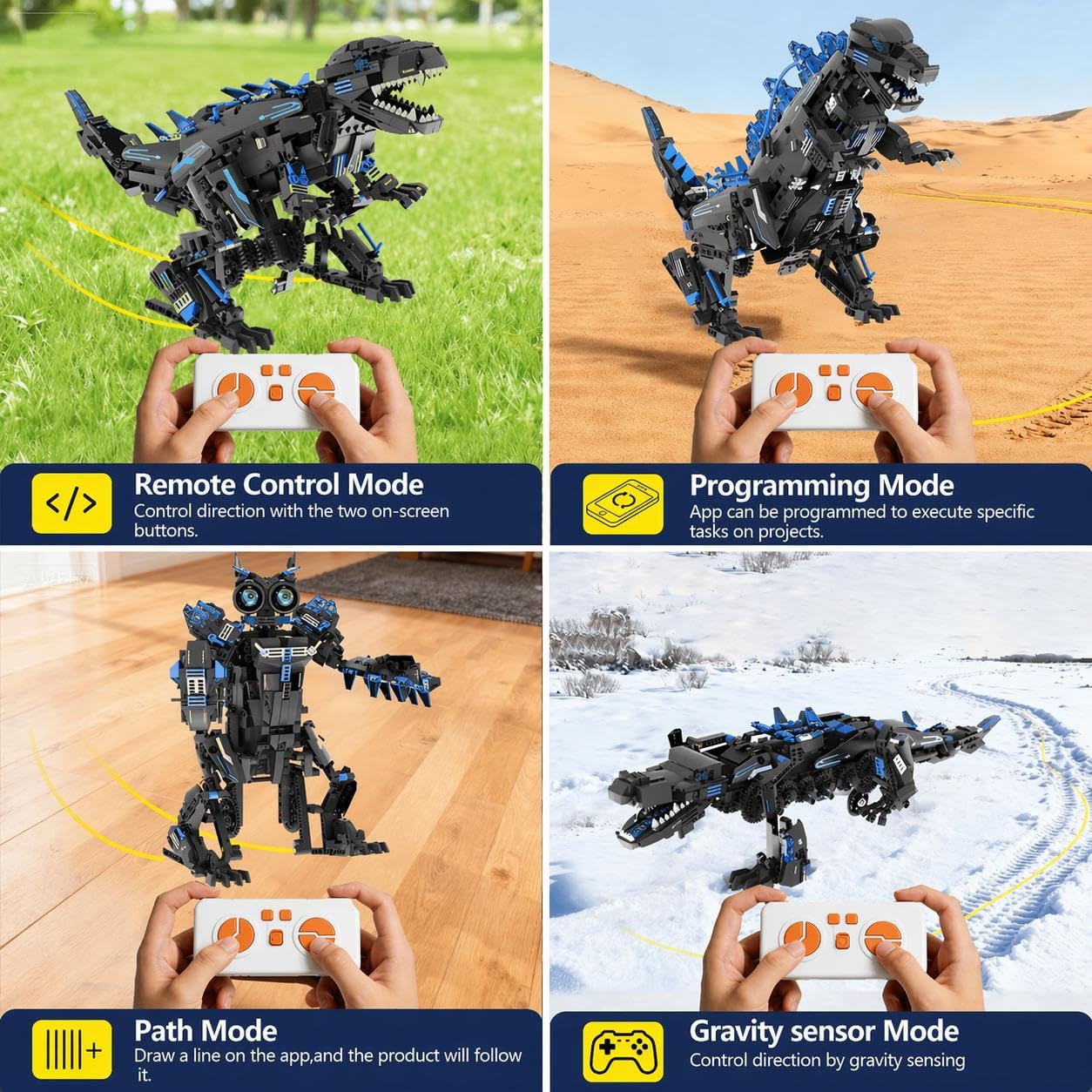 5つの機能が1つになった変形可能なSTEMロボット恐竜組み立 - Kids Education App Free のレビューと価格