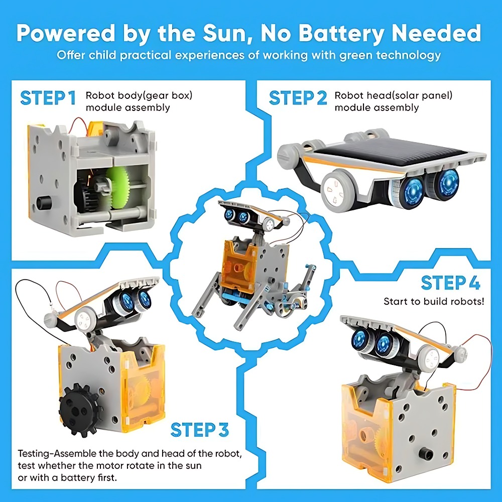 ソーラーロボットビルディングブロック 12 in 1 科学実 - Kids Education Material のレビューと価格