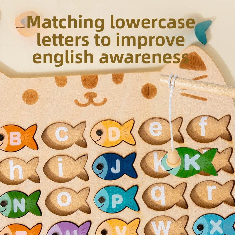 木製磁気釣りゲーム キッズABC数字アルファベットマッチング - Abc Kids Early Education のレビューと価格