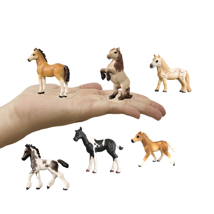 馬の置物、農場の動物、ポニーのフィギュア、おもちゃの馬、動物 - Kids Education Material のレビューと価格