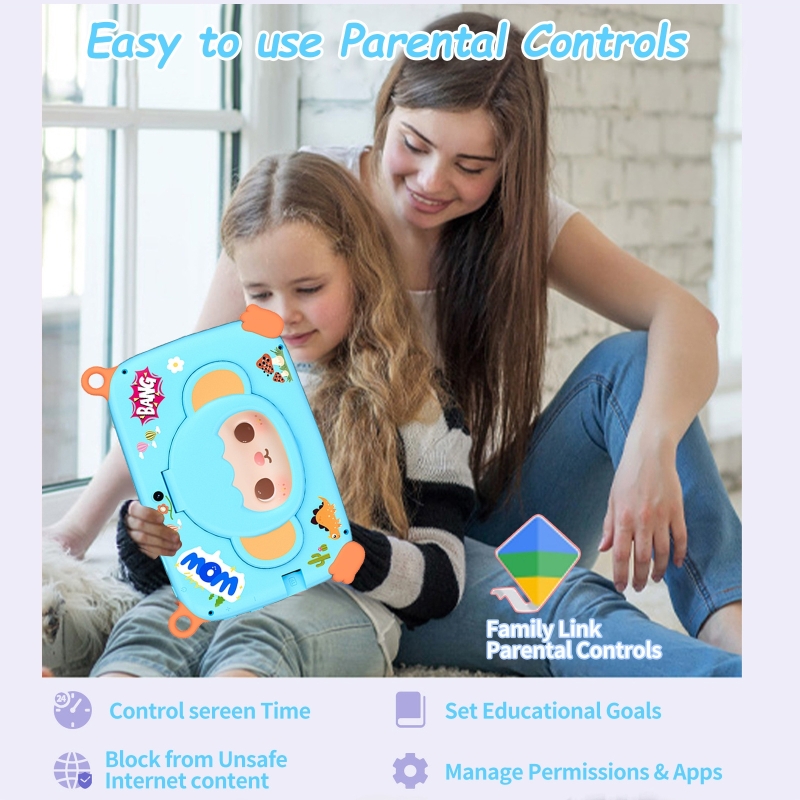 7インチディスプレイ搭載のキッズ用タブレットPC。保護ケース - Kid Educational のレビューと価格