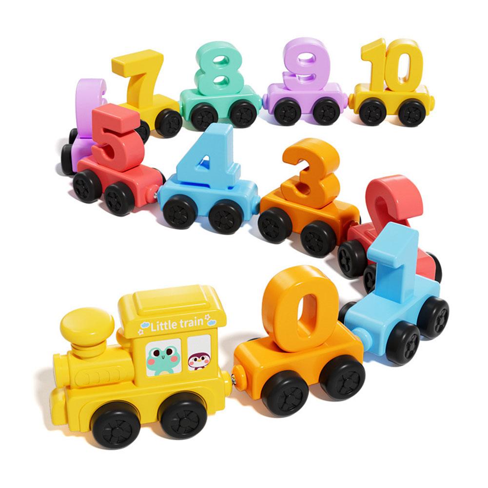 モンテッソーリ教育玩具 トレインセット 木製 磁石式 数字ト - Kids Educational Game のレビューと価格