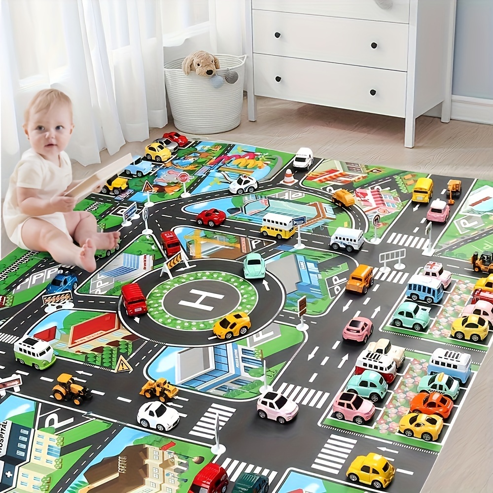 子供のための都市のトラフィックプレイマット、大きなゲームパッ - Kids Educational Game のレビューと価格