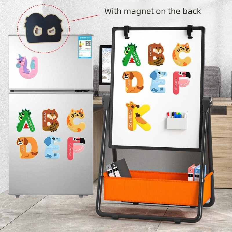 かわいい動物のアルファベット冷蔵庫マグネット ソフトラバー製 - Abc Kids Early Education のレビューと価格