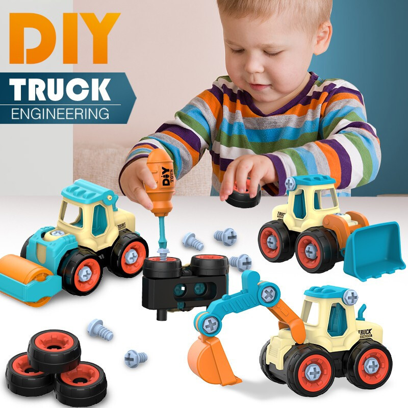 4個セット 子供組み立てエンジニアカー 組み立てDIYエンジ - Kids Education Material のレビューと価格