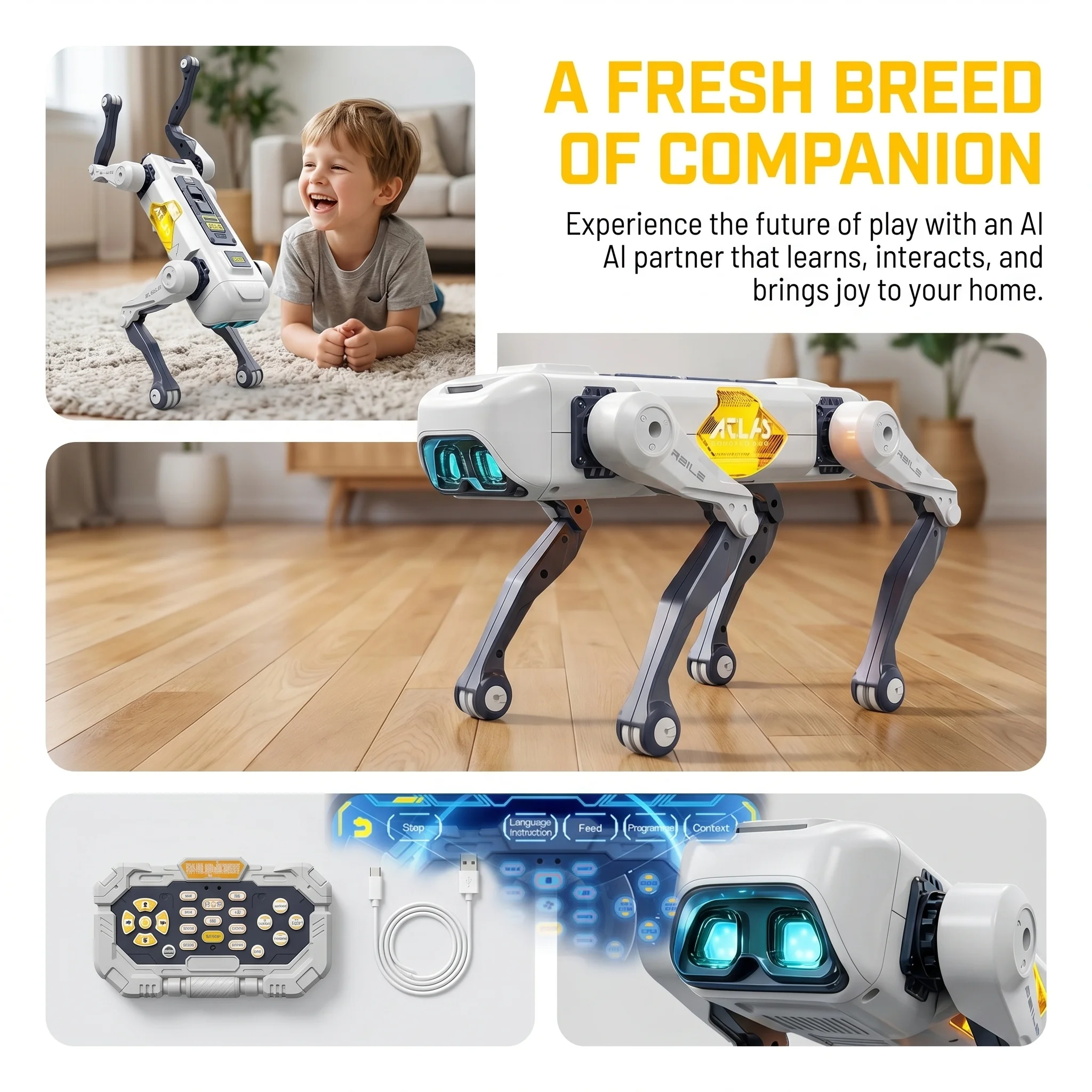 AIスマートロボット犬、音声＆アプリ制御、プログラミング、ダ - Kids Educational Game のレビューと価格