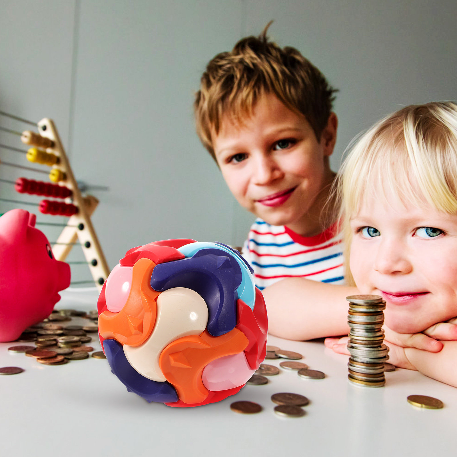 積み木型貯金箱 子供向け教育用コインバンク ベル音付き貯金箱 - Kids Education Design のレビューと価格