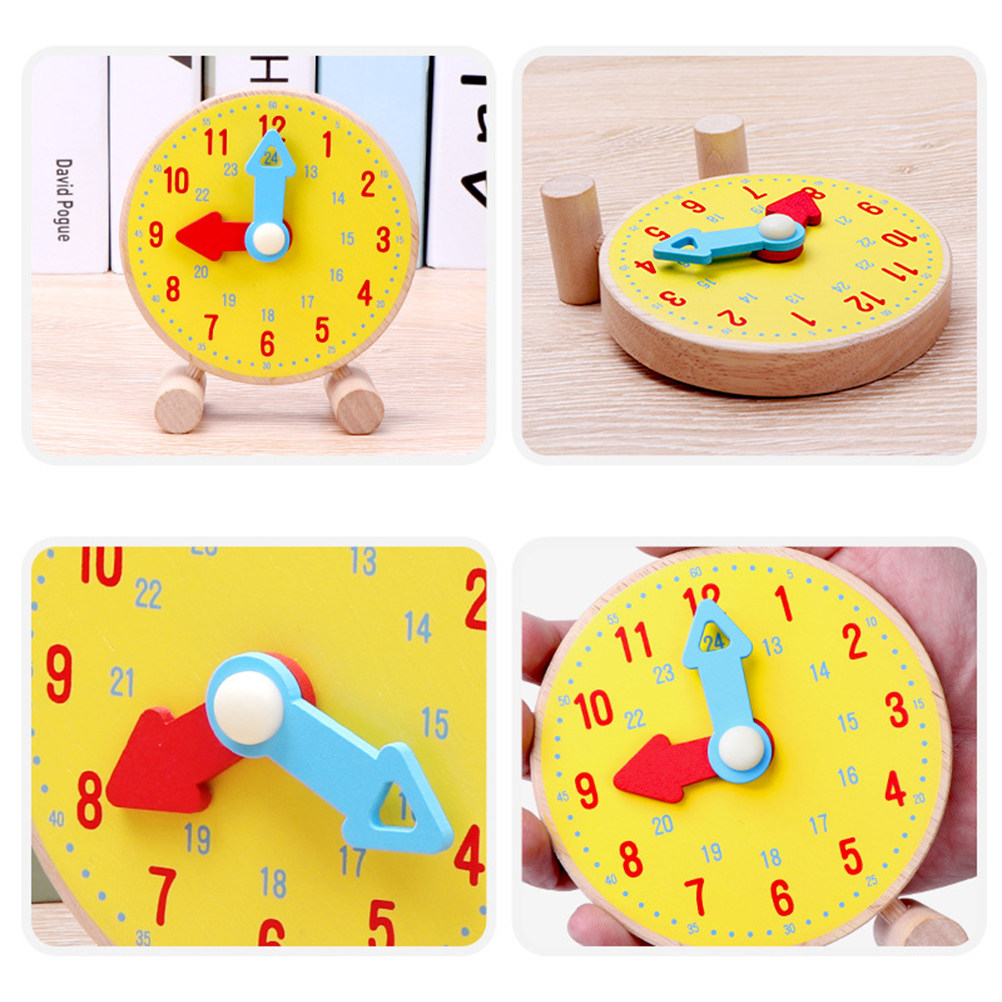 1個入り。木製の時計で、幼児の知育に役立ち、時間の概念を学ぶ - Kids Education Design のレビューと価格