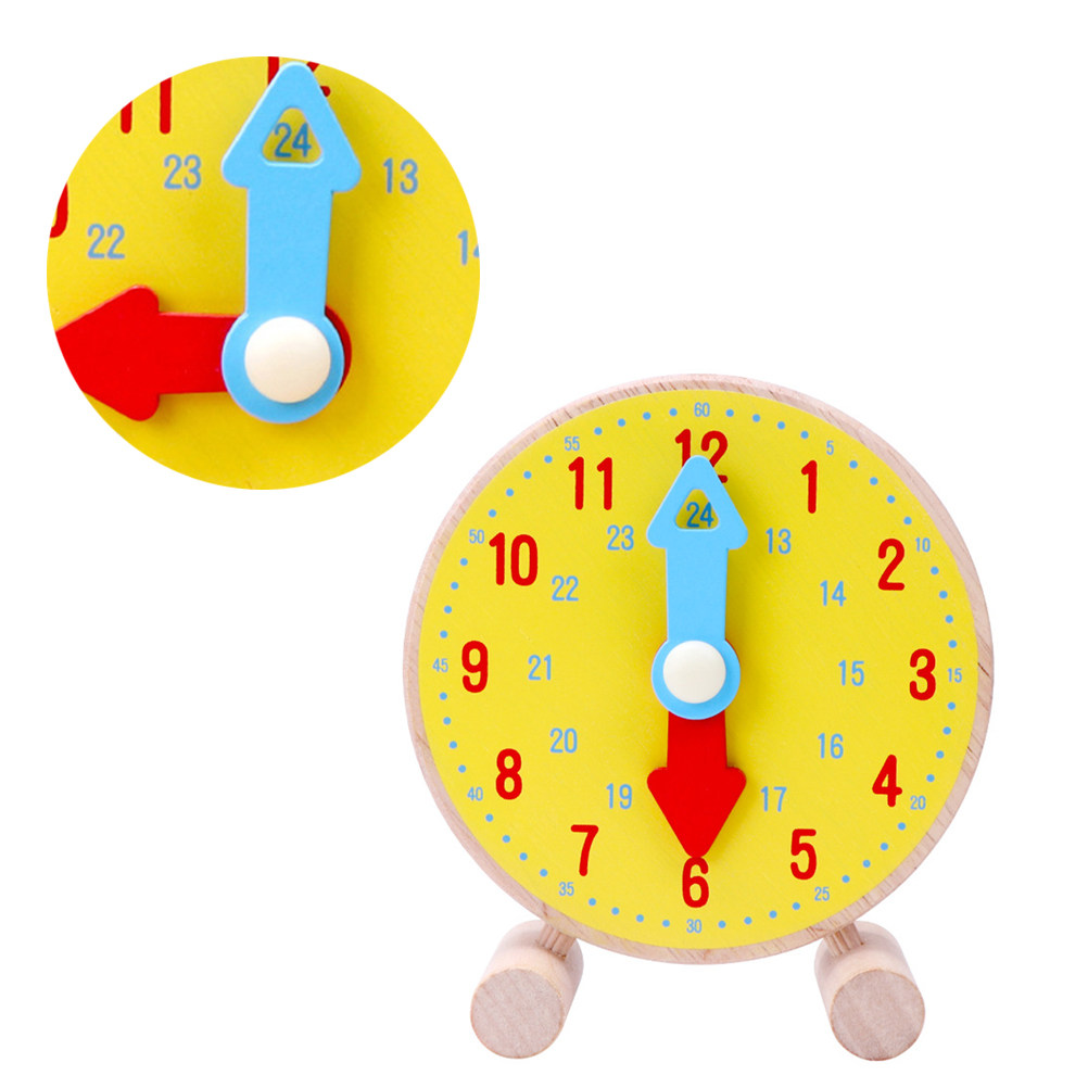 1個入り。木製の時計で、幼児の知育に役立ち、時間の概念を学ぶ - Kids Education Design のレビューと価格