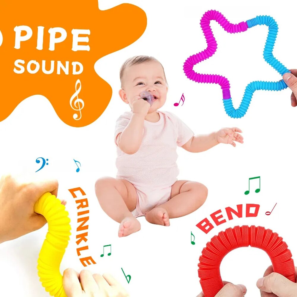 8個カラフルな伸縮チューブポップチューブストレッチチューブコ - Kids Education Material のレビューと価格