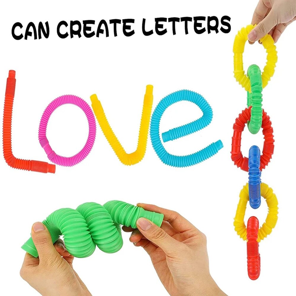8個カラフルな伸縮チューブポップチューブストレッチチューブコ - Kids Education Material のレビューと価格